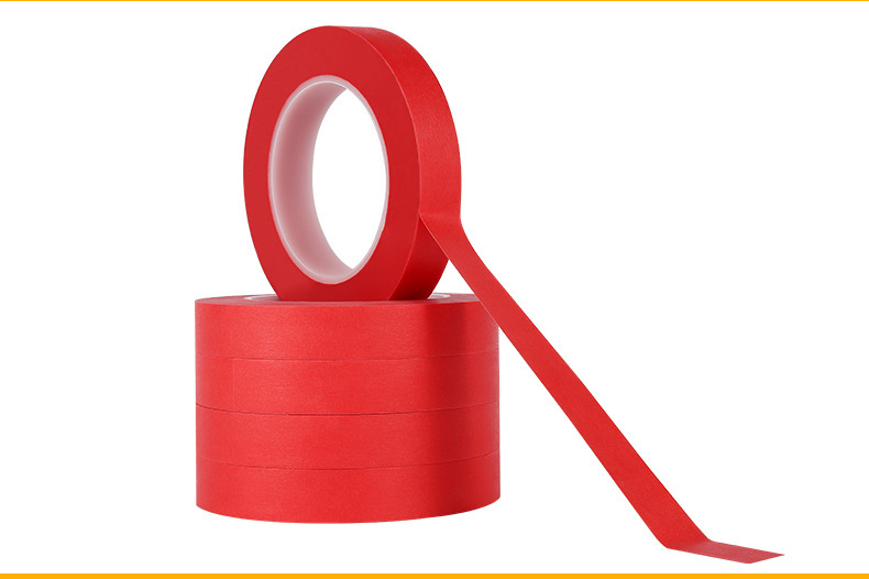 高粘红色复合美纹纸胶带,耐高温260度美纹胶纸,喷烤漆遮蔽纸胶带 高粘红色复合美纹纸胶带,耐高温260度美纹胶纸,喷烤漆遮蔽纸胶带